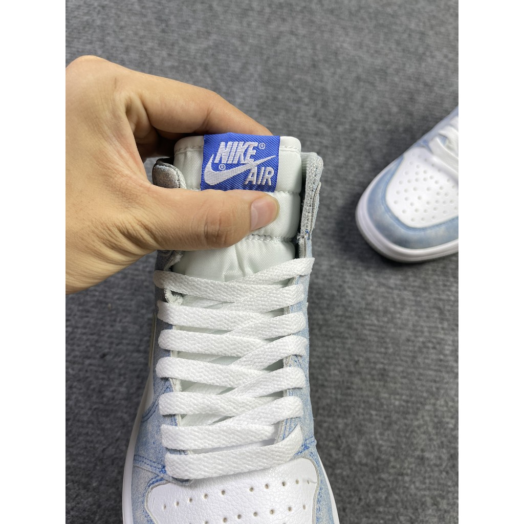 Giày Jordan 1 cao cổ hyper royal xanh nỉ, Giày JD1 xanh nỉ cổ cao siêu hot 2021 Full Box Bill | BigBuy360 - bigbuy360.vn