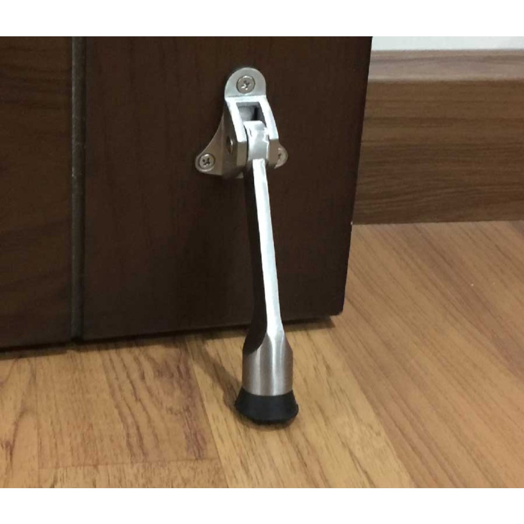 Chặn cửa móng ngựa  chất liệu hợp kim nhôm đế cao su mềm