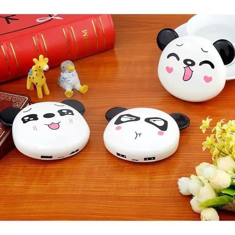 Pin Sạc Dự Phòng Panda, 2 đầu ra USB, 9000mAh, phong cách cổ điển dễ thương