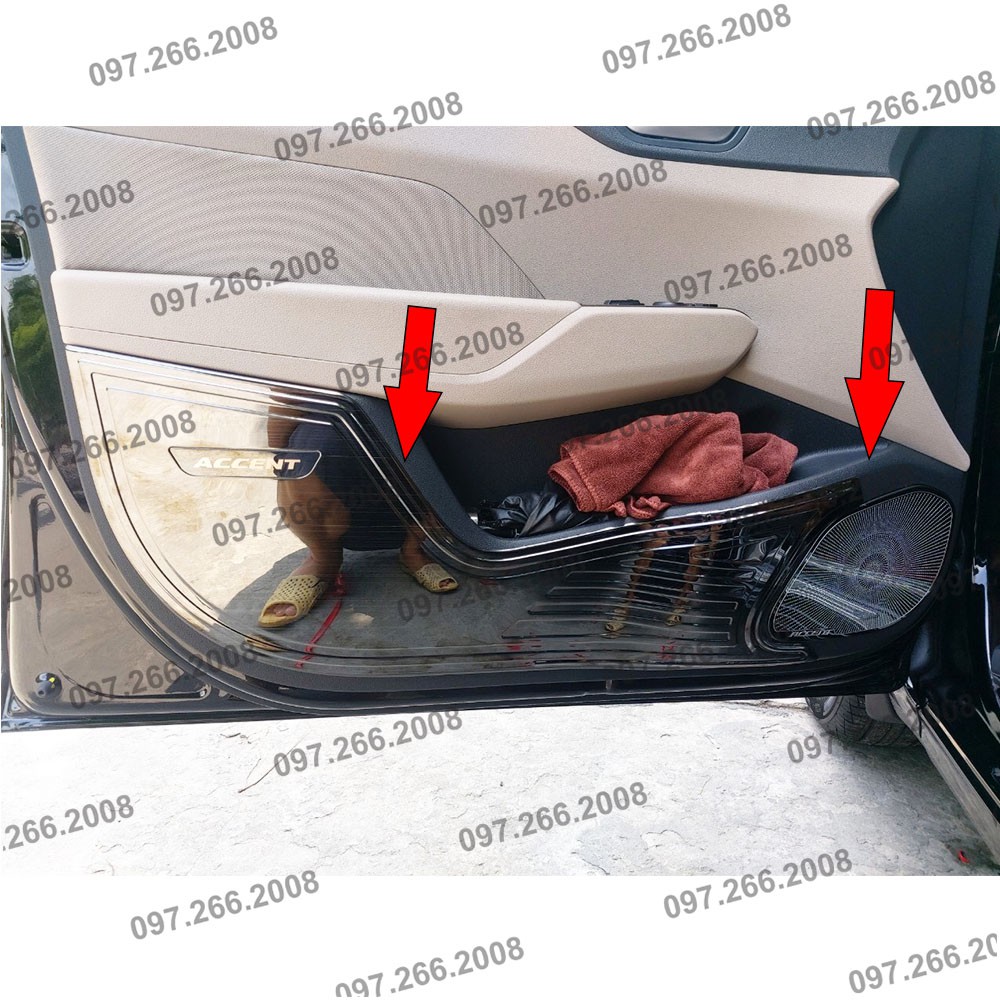 Ốp Tapli Cánh Cửa, màng loa Xe Hyundai Accent 2018-2021 chất liệu TiTan Cao Cấp