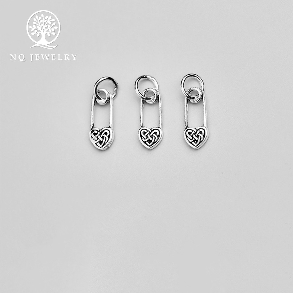 Charm bạc hình ổ khóa may mắn treo - NQ Jewelry