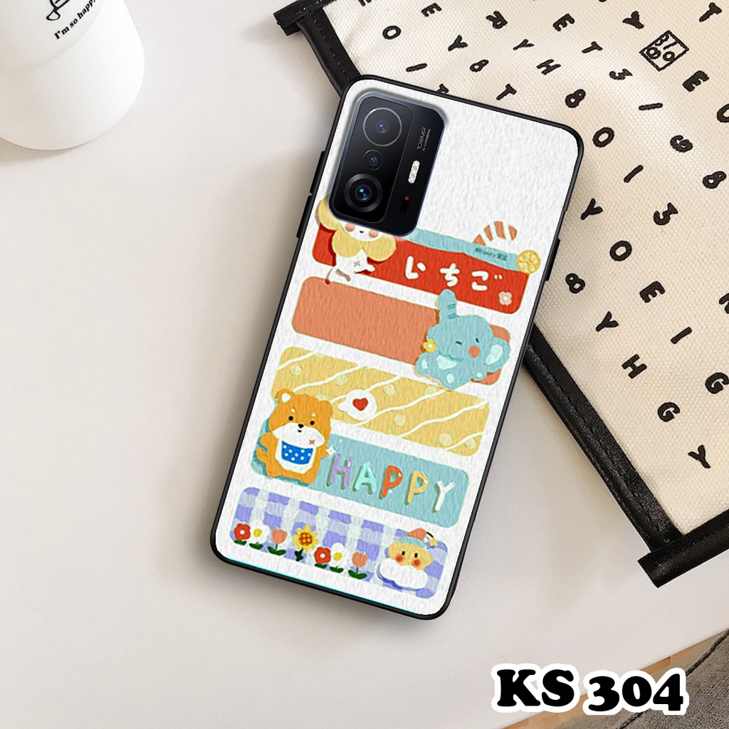 Ốp lưng Xiaomi Mi 11 5G - Xiaomi Mi 11T 5G - Xiaomi Mi 11T Pro 5G - Ốp in hình gấu &amp; thỏ đang yêu - Lưng nhám viền TPU