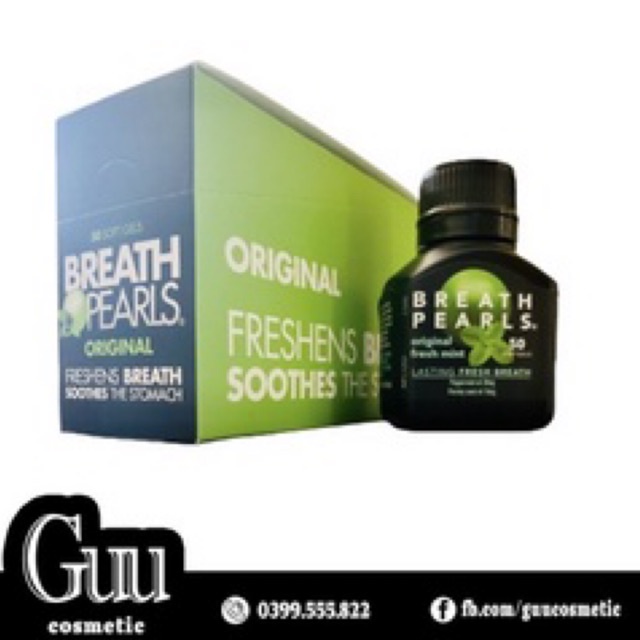 Viên uống thơm miệng Breath Pearls 50 viên Úc