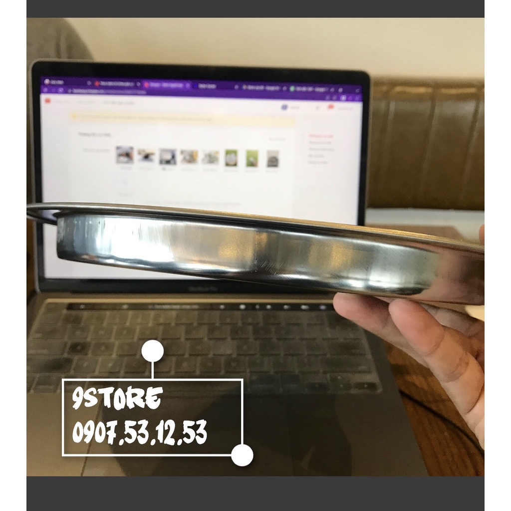 Khay, mâm, dĩa lót bếp cồn inox cao cấp 26cm và 32cm