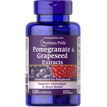 Viên Uống Lựu Và Hạt Nho Pomegranate 400mg & Grapeseed Extract 175 Mg Puritan’s Pride