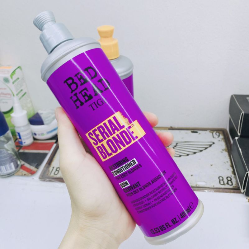 (chính hãng) Cặp gội + xả TIGI phục hồi tóc hư tổn cho tóc tẩy, nhuộm tông lạnh và tóc sử dụng nhiều hoá chất