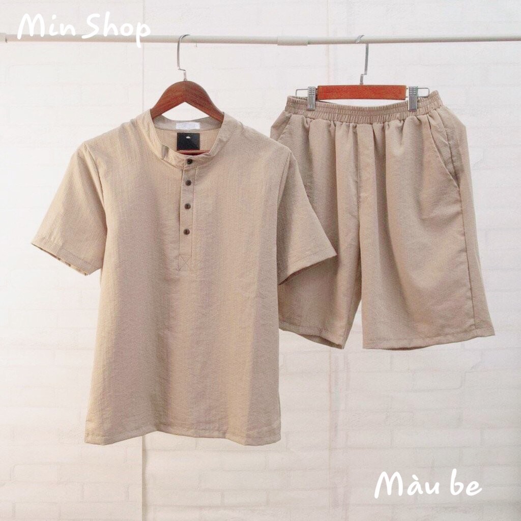 Bộ đũi nam cổ tàu 👉FREESHIP👈 trẻ trung, phá cách, chất liệu đũi thái dày dặn, mềm mại, thoáng mát, có kèm ảnh thật | BigBuy360 - bigbuy360.vn