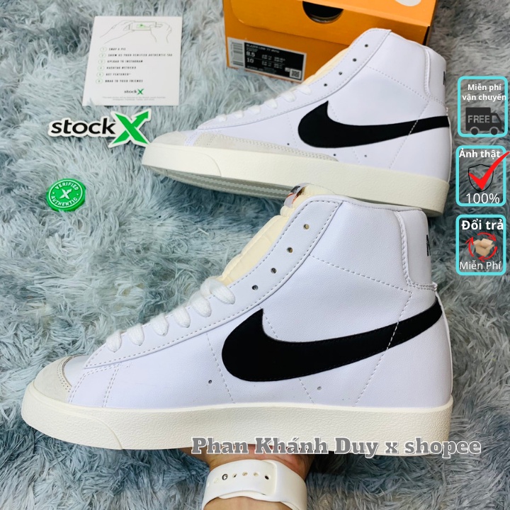 [ Pkdsneaker25 ] Giày Nike blazer Đen trắng mid cổ cao hàng cao cấp