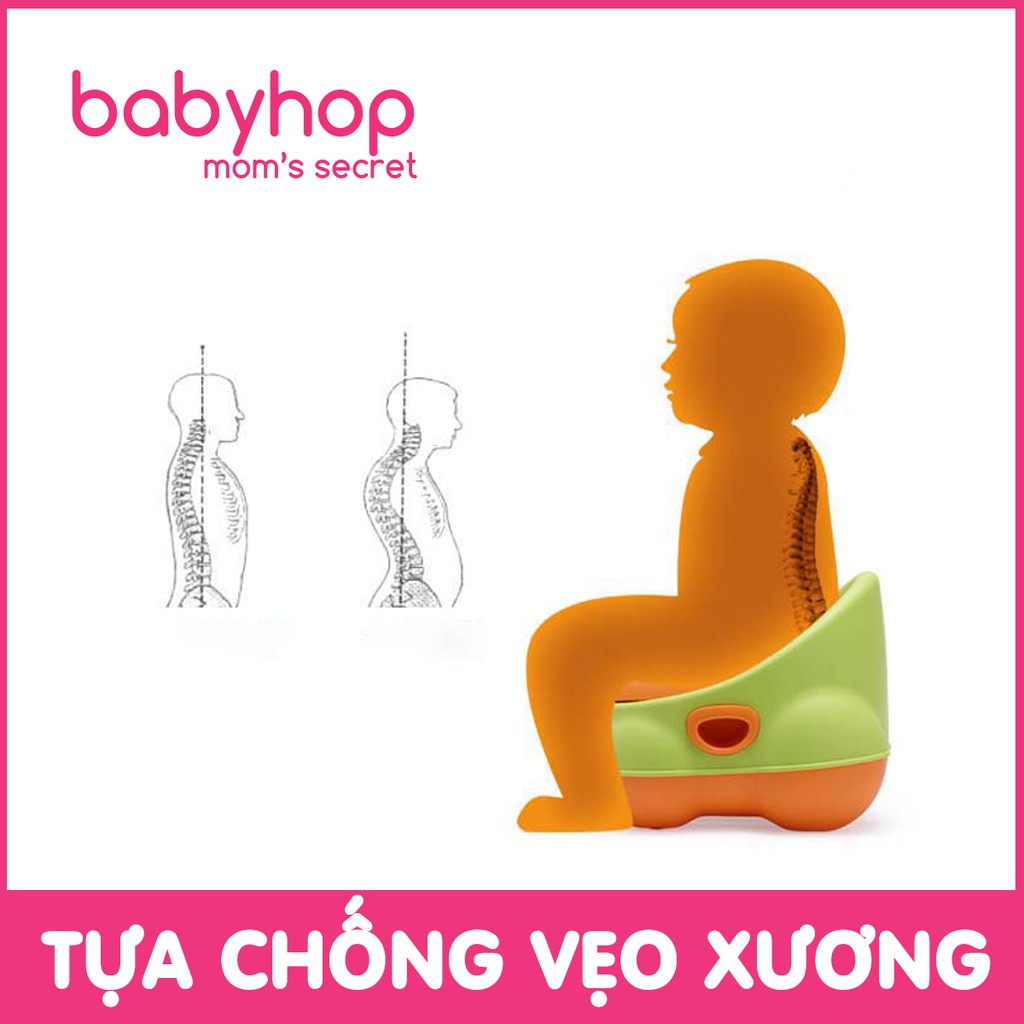 Bô vệ sinh cho bé phi thuyền Babyhop phù hợp với bé trai, bé gái 6 tháng đến 5 tuổi chống trơn trượt có tựa lựng