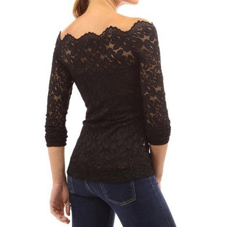 Áo Ren Tay Dài Trễ Vai Cổ Thuyền Thời Trang Mùa Hè Cho Nữ | BigBuy360 - bigbuy360.vn