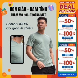 Áo Thun Nam Easic Green Năng Động l Cotton 100% l Co Giãn 4 Chiều