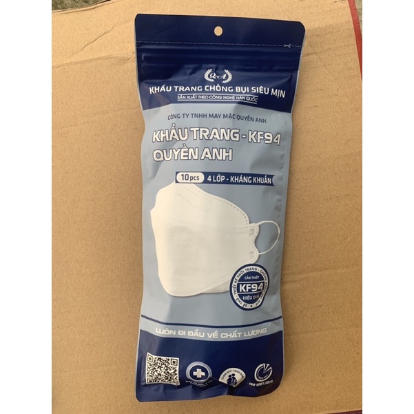 Khẩu Trang Chống Bụi Siêu Mịn KF94 Quyền Anh Túi 5/10 Chiếc