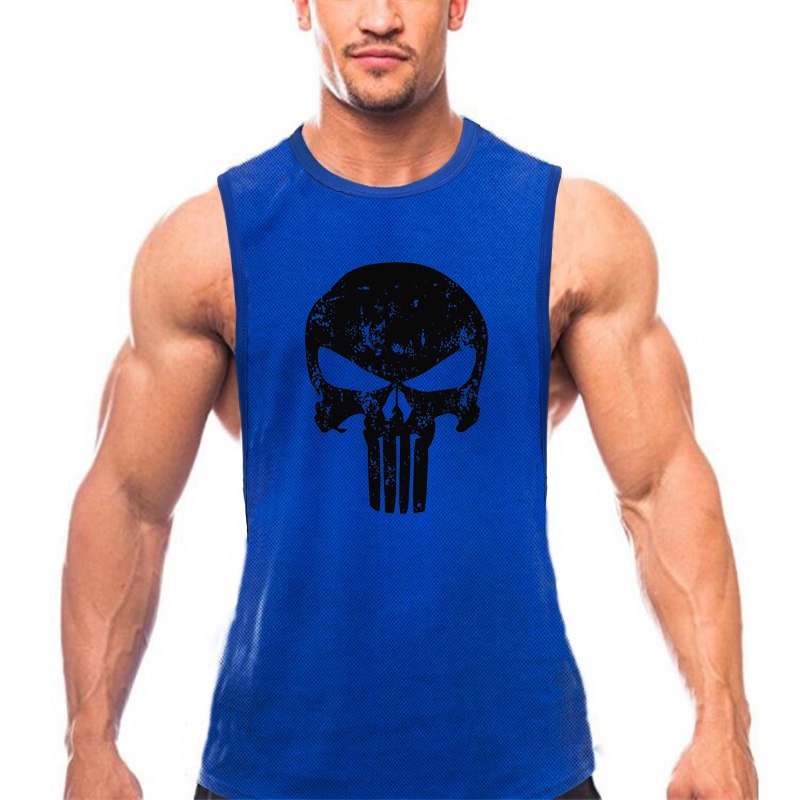 Áo Ba Lỗ Lưới Mùa Hè Nhanh Khô Thời Trang Cơ Bắp Cho Nam Tập Thể Hình