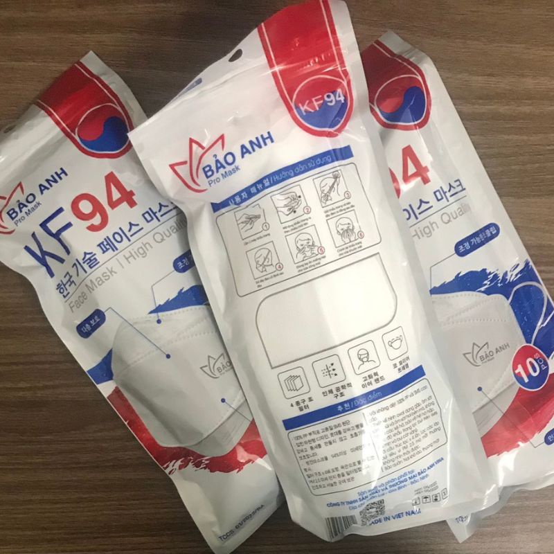 Khẩu trang y tế 4D KF94 kháng khuẩn chống bụi mịn 4 lớp chống nước, hàng chuẩn loại 1 chính hãng Phúc An Bảo Anh