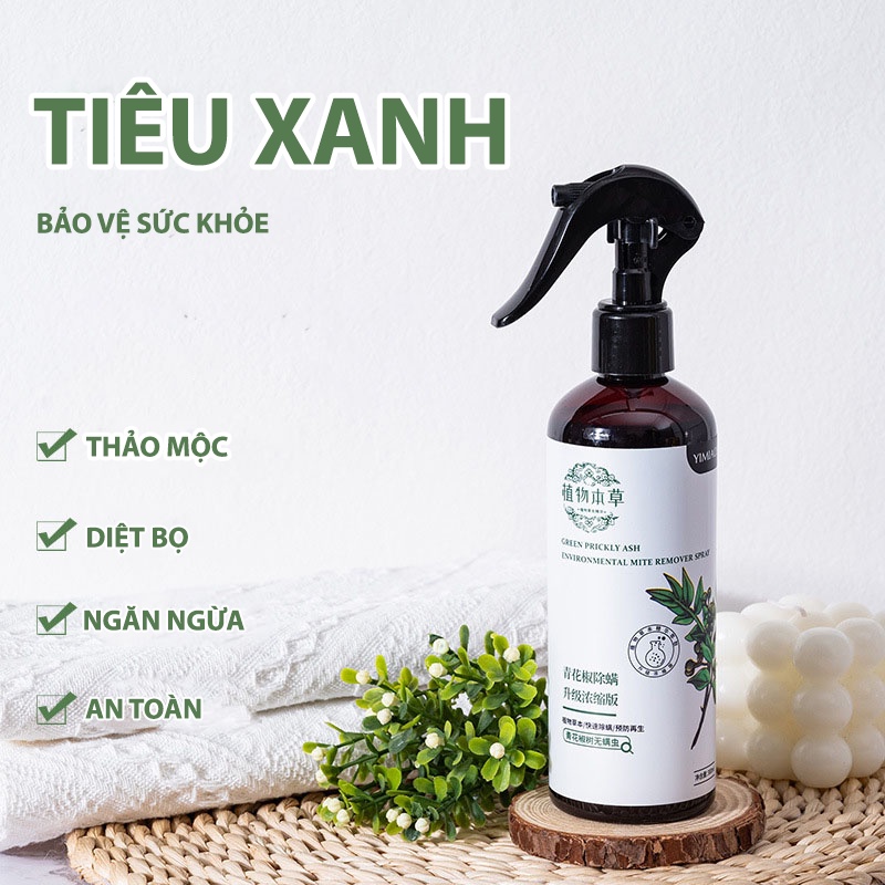 Bình Xịt Diệt Bọ Rệp, Mạt Bụi, Chiết Xuất 100% Từ Thiên Nhiên - Chai 300ml Sử Dụng Tới 4000 Lần Xịt.