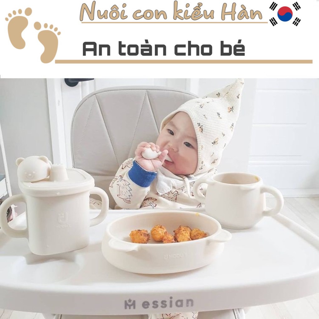 Thìa Ăn Dặm Silicon BABY SPOON BLUEMAMA MODUI Nội địa Hàn Bảo Vệ Sức Khỏe Cho Bé Yêu