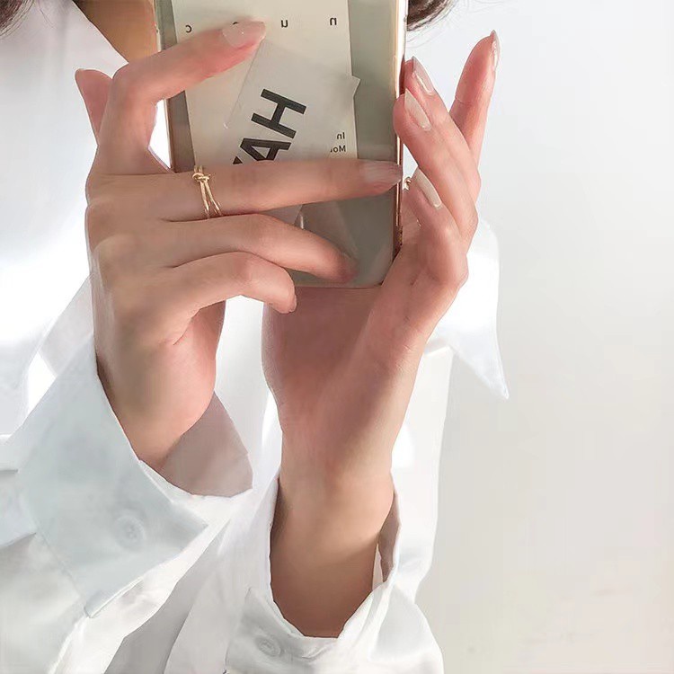 Nhẫn Hở Thắt Nút Có Thể Điều Chỉnh Phong Cách Thời Trang Hàn Quốc