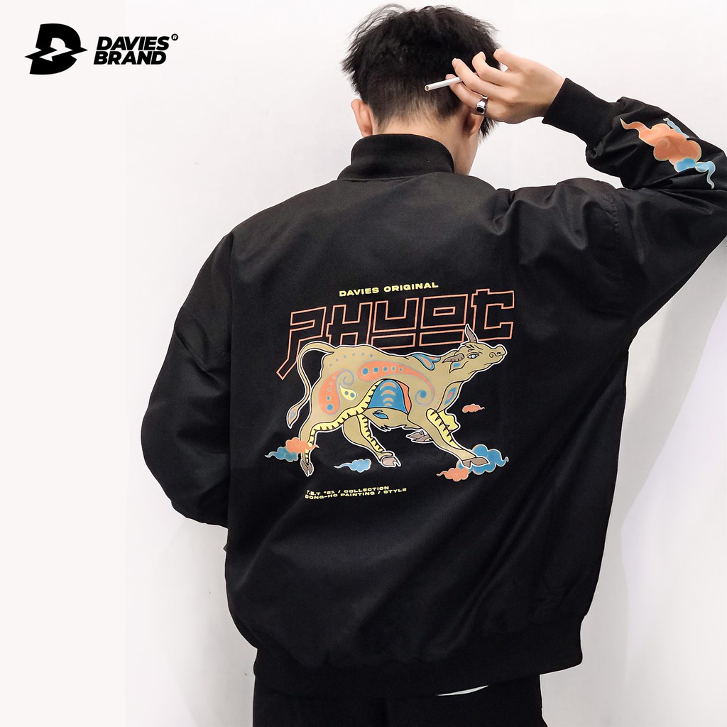 Áo khoác dù bomber unisex form rộng DAVIES - Phuoc Bomber.