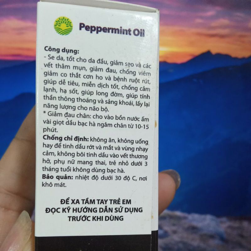 [hàng công ty]Tinh dầu BẠC HÀ 10ml thơm mát, đuổi muỗi và côn trùng, xông nhà hiệu quả