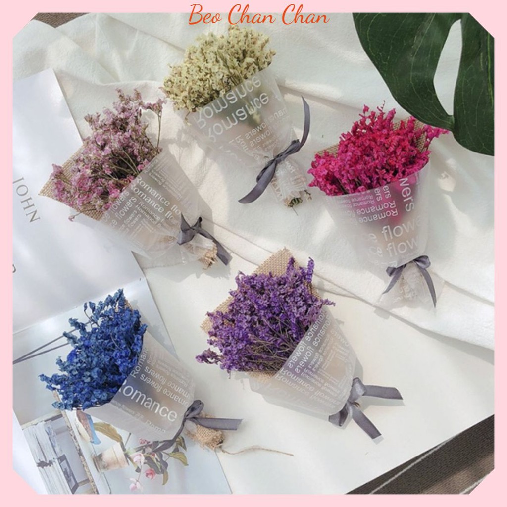 [ TẶNG HỘP ] Bó hoa mini oải hương siêu xinh quà tặng  dịp lễ hoa dercor trang trí