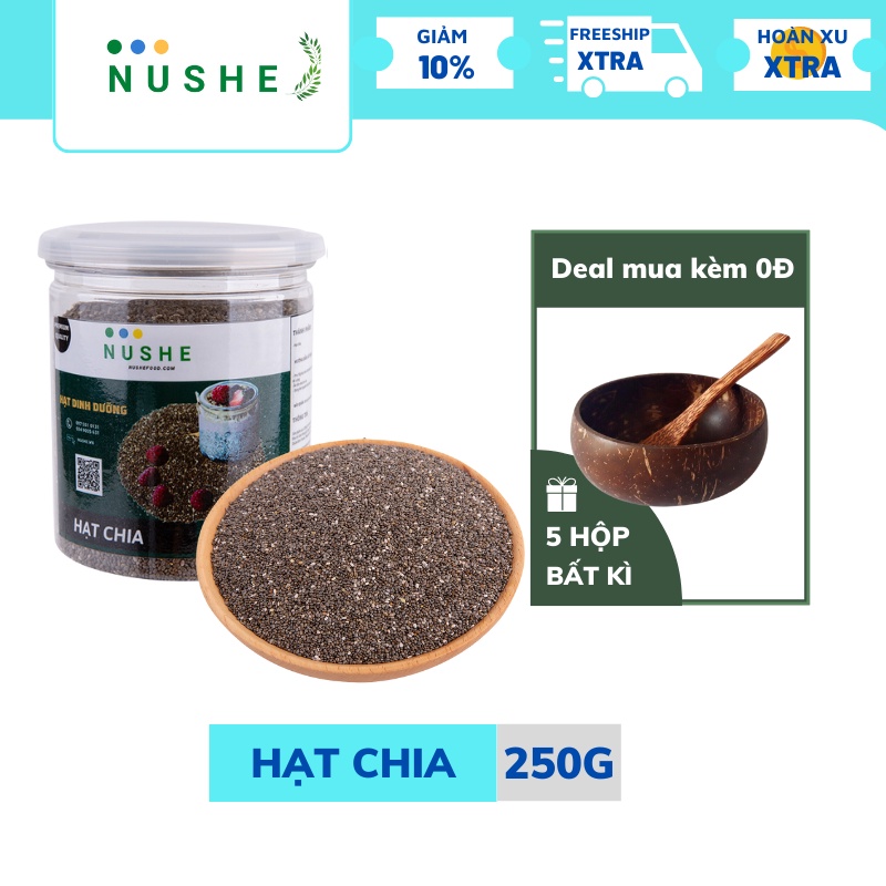 Hạt Chia NUSHEFOOD - Nhập Khẩu Chính Hãng ÚC, Hạt Chia Giảm Cân Hàng Chuẩn Chất Lượng 250gr