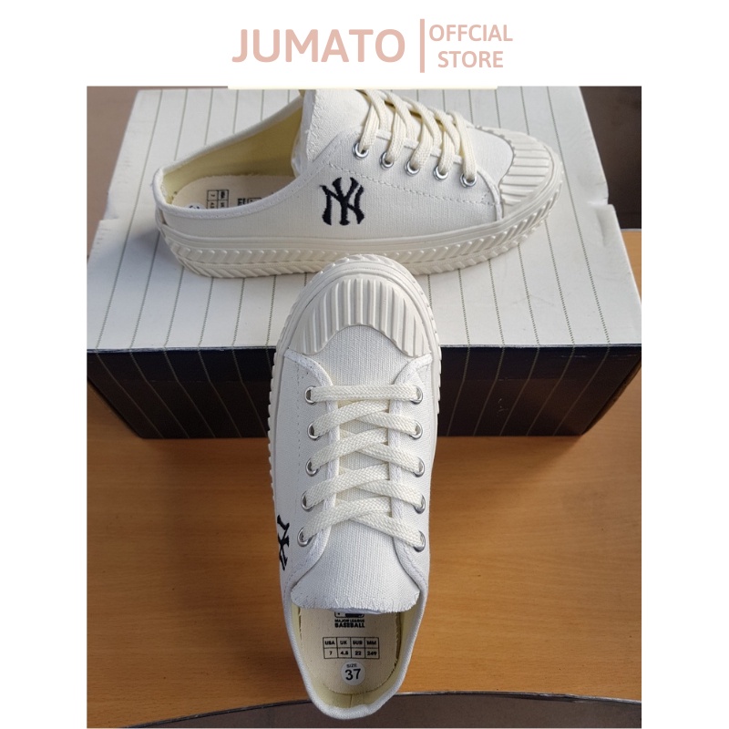 Giày sục thể thao nữ thêu chữ N.Y đế cao 3cm JUMATO