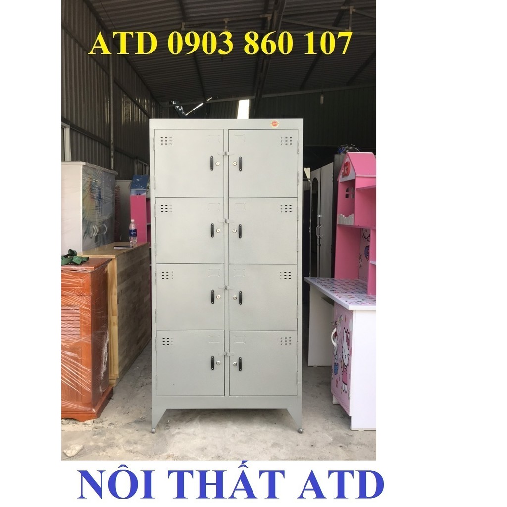 Tủ locker sắt đựng đồ cá nhân có khóa- Tủ hồ sơ văn phòng 8 cửa 10 cửa giá rẻ