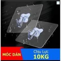 Combo 50 MÓC DÁN TƯỜNG Treo Đồ TRONG SUỐT T10 - Móc Dính Cường Lực Thần Thánh Siêu Dính Đa Năng
