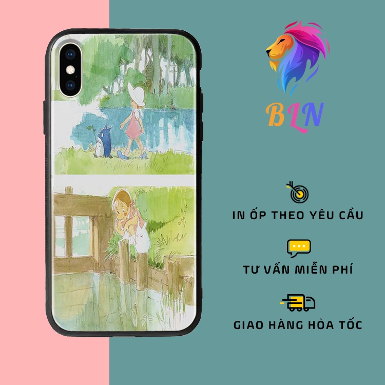 Ốp Hãng Hình Totoro mắt to Đáng Yêu BLANE Ip 6/6S/6Plus/7/8/Plus/X/Xr/Xs/Max/11/Pro/Max