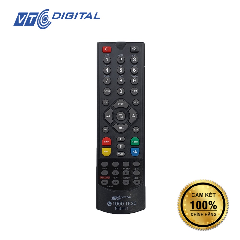 Điều khiển đầu thu vệ tinh VTC HD - VTC Digital
