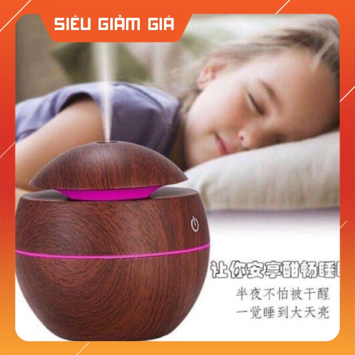 Máy xông tinh dầu vân gỗ Máy khuếch tán hương hay còn gọi là máy xông tinh dầu giúp thư dãn, giảm stress mệt mỏi thích h
