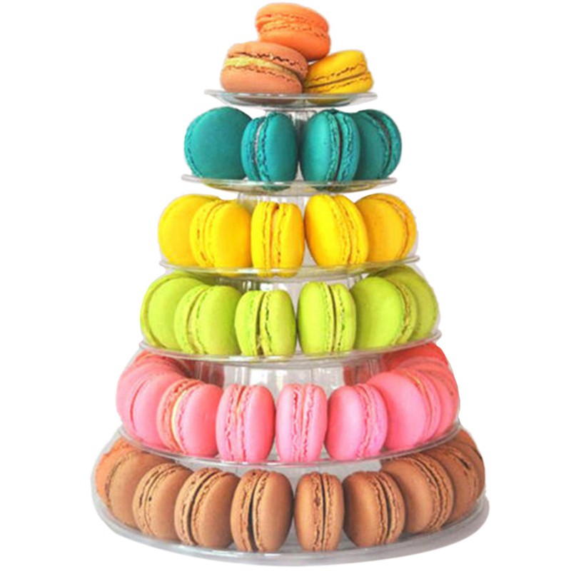 Giá trưng bày bánh macaron 6 tầng tiện lợi
