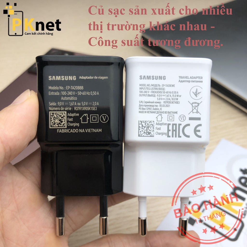 Sạc nhanh SS 15W Note 9/Note8/ S9/ S9+/S8/S8+ Theo máy.... [Chính Hãng]