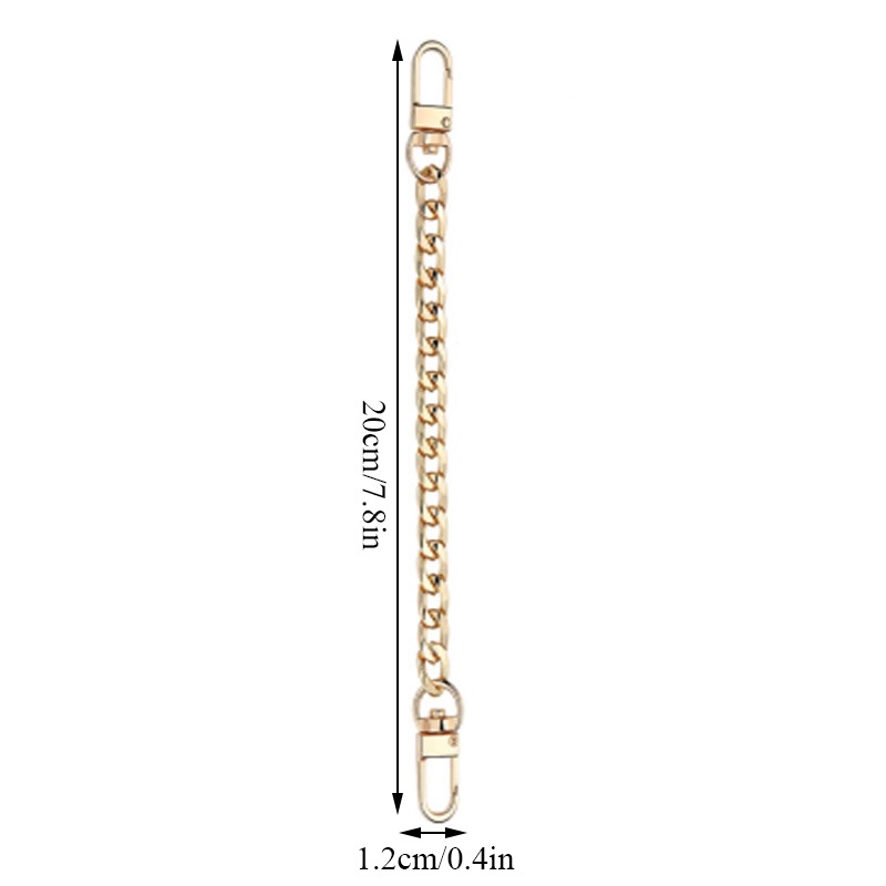 Chuỗi xích nối dài túi xách 20cm bằng kim loại màu sắc đơn giản