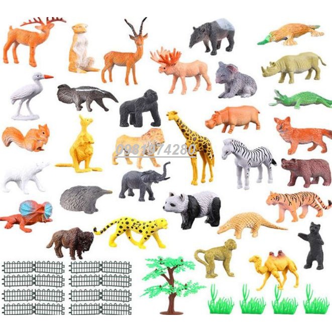 Bộ động vật hoang dã 53 chi tiết cho bé