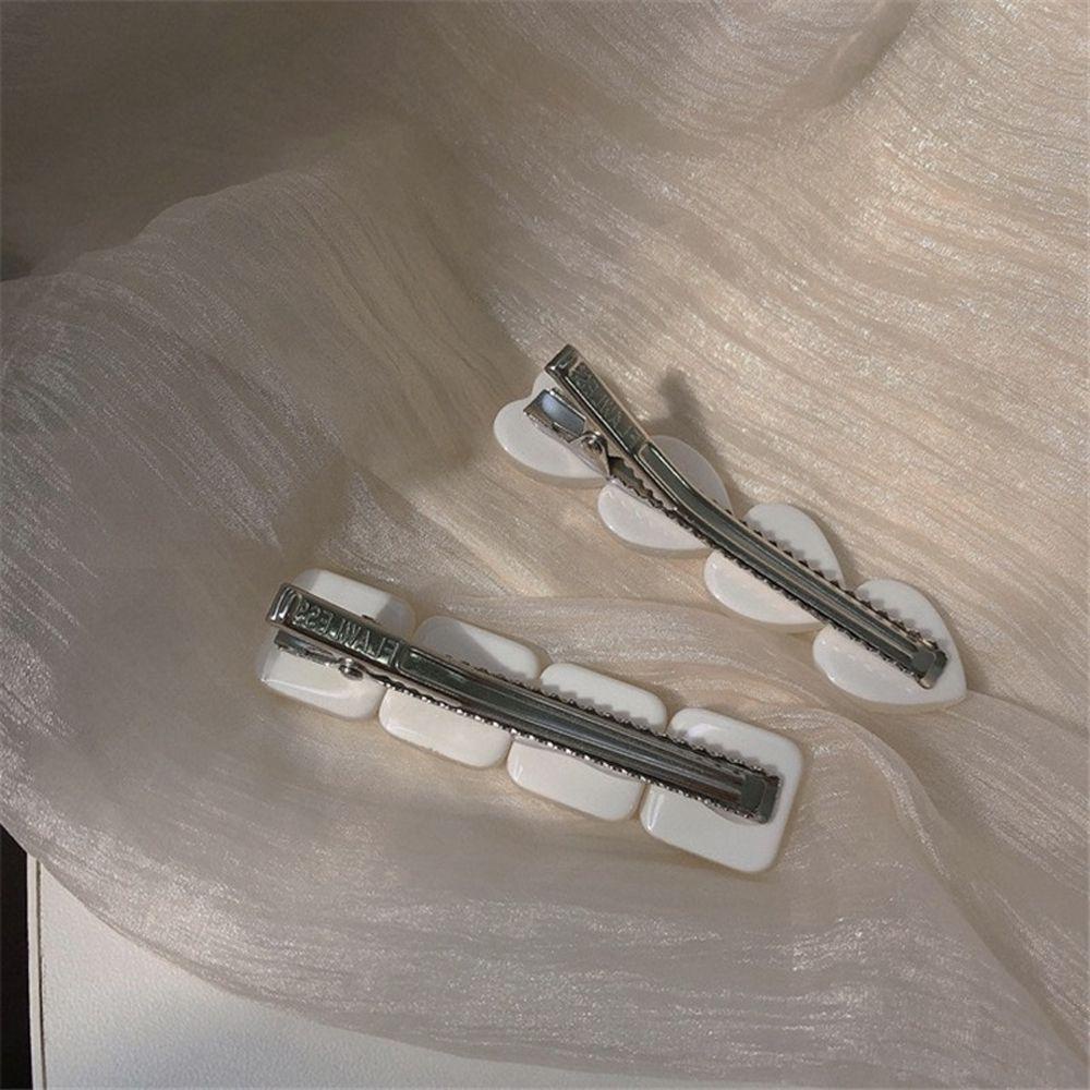 MOCHO Kẹp Tóc Mỏ Vịt Hình Vuông Bằng Nhựa Resin Phong Cách Hàn Quốc Đơn Giản Dễ Phối Đồ Dành Cho Bạn
