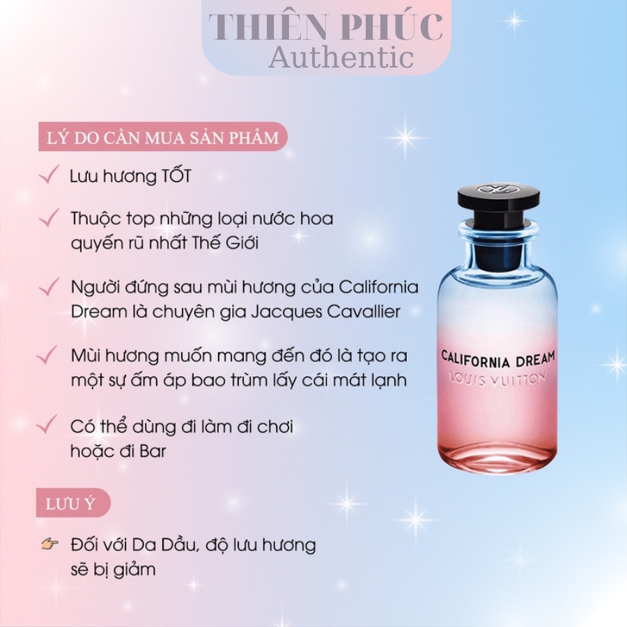 Nước hoa Unisex nam nữ LV California Dream