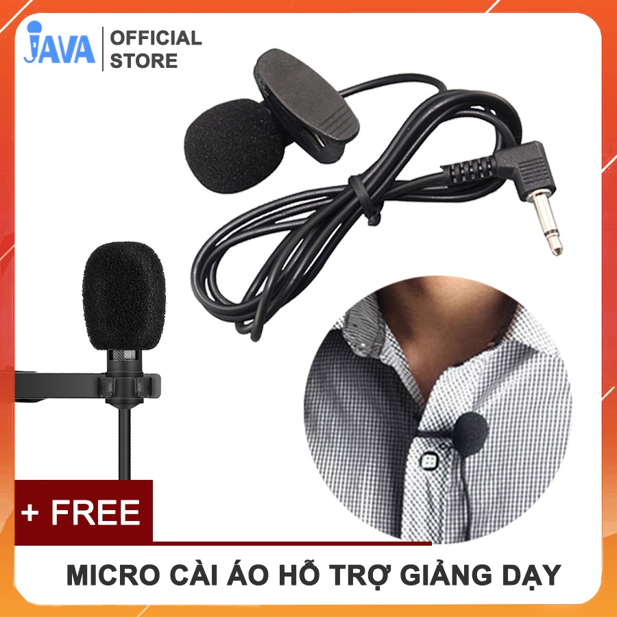 Micro thu âm - livestream, mic cài áo dùng cho máy trợ giảng, máy quay, máy ảnh, máy tính, laptop