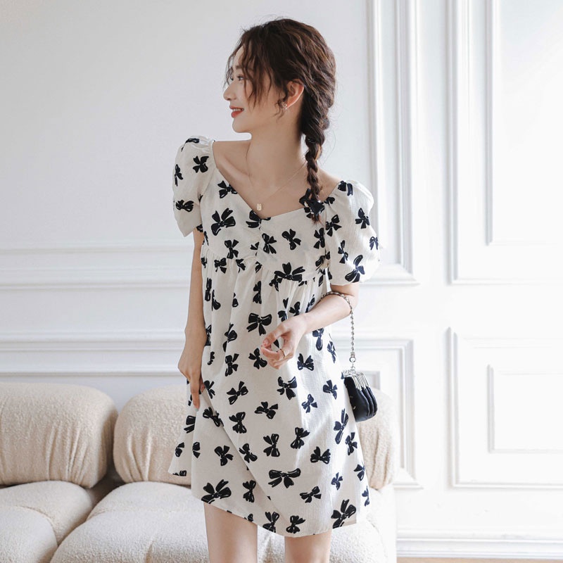 Đầm nữ XINLANYASHE thiết kế ngọt ngào mùa hè váy thiết kế tay bồng