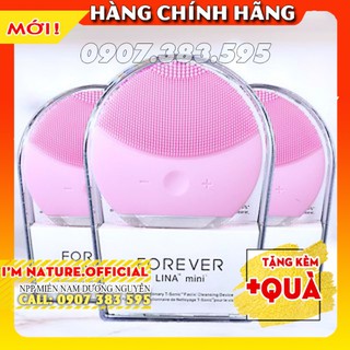 Máy Rửa Mặt Nâng Cơ Massage Forever Lina Mini Đầu Silicon Mềm Mại Sạch Sâu Lỗ Chân Lông + Kèm Đầu Sạc