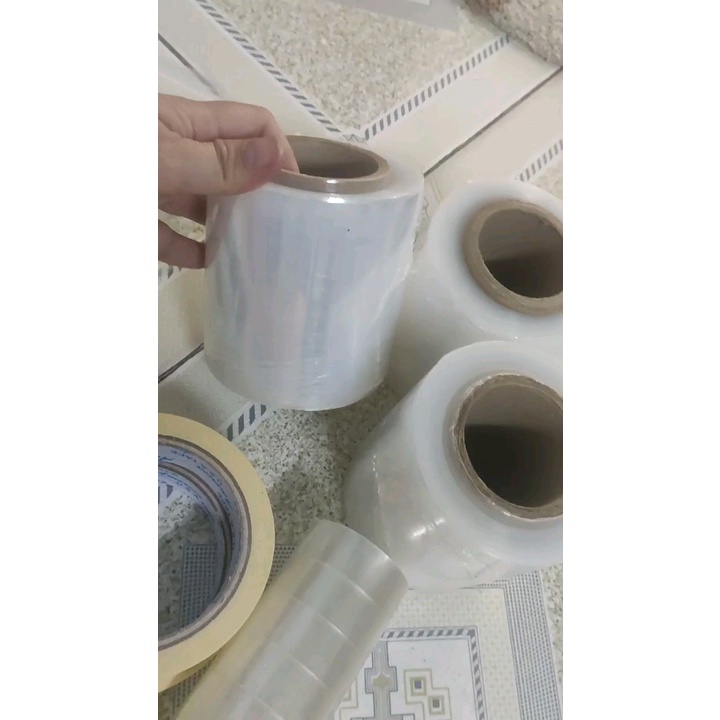 Màng PE Trắng  khổ 10Cm, Màng Co PE Trắng, Màng Nilong Trắng Màng Chít quấn hàng bọc hàng