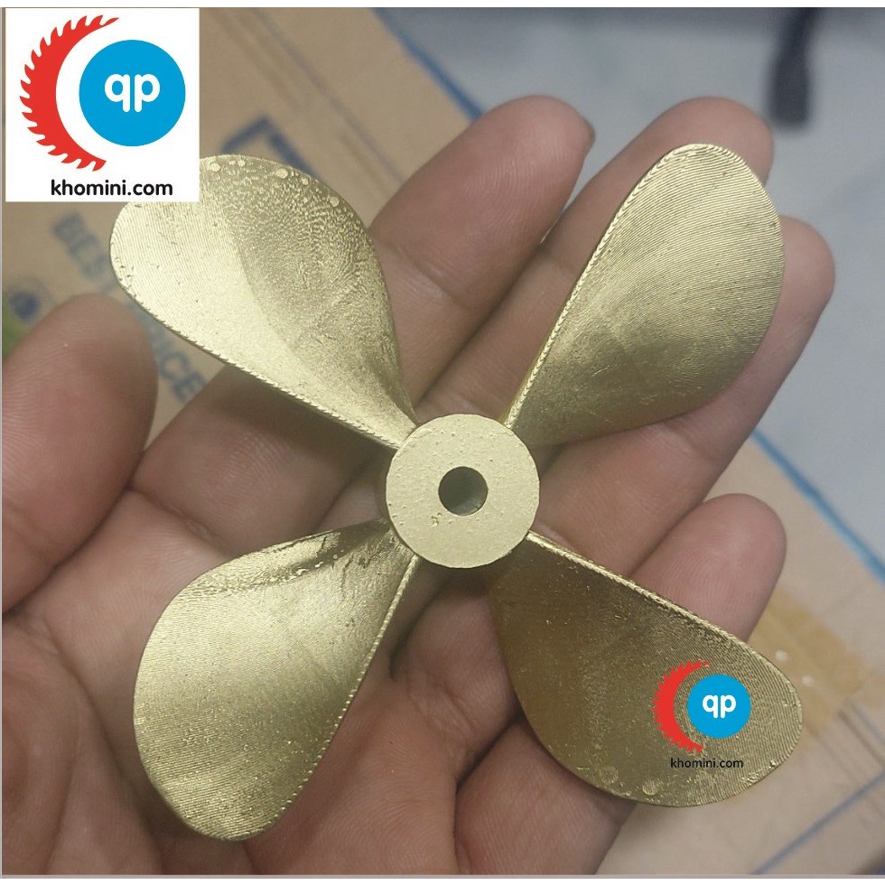 Chân Vịt Mô Hình 4 Cánh, 5cm, Thuận, Nghịch, Tàu mô hình điều khiển RC