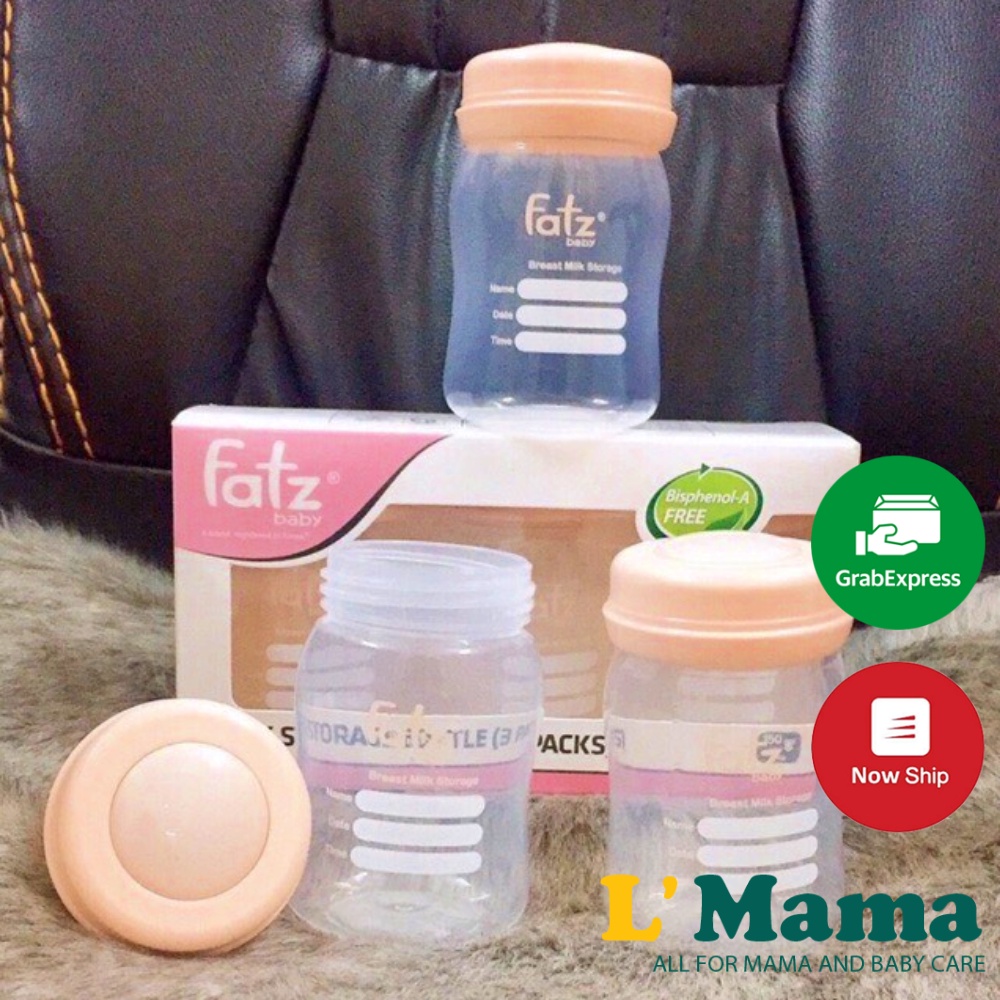 Bộ 3 Bình Trữ Sữa Mẹ 150ml  Chính Hãng FatzBaby / FB0120N Không Chưa BPA
