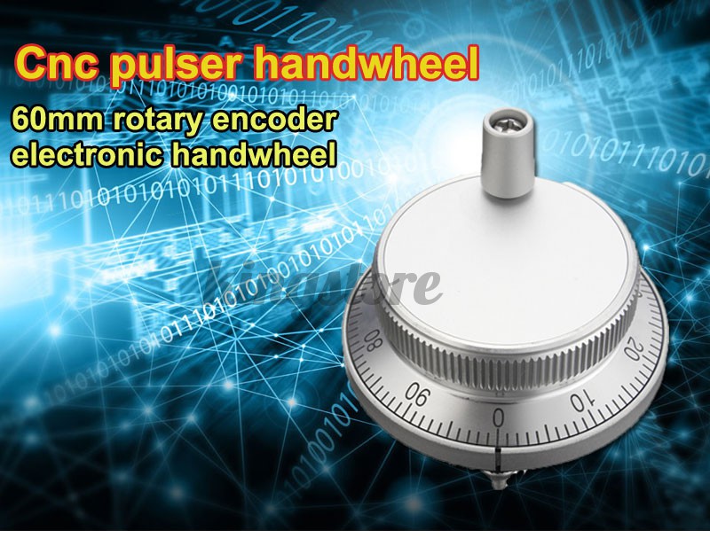 Cnc pulser handwheel handle kit 5V Manual Pulse Generator CNC machine 60mm rotary encoder electronic handwheel free shipping