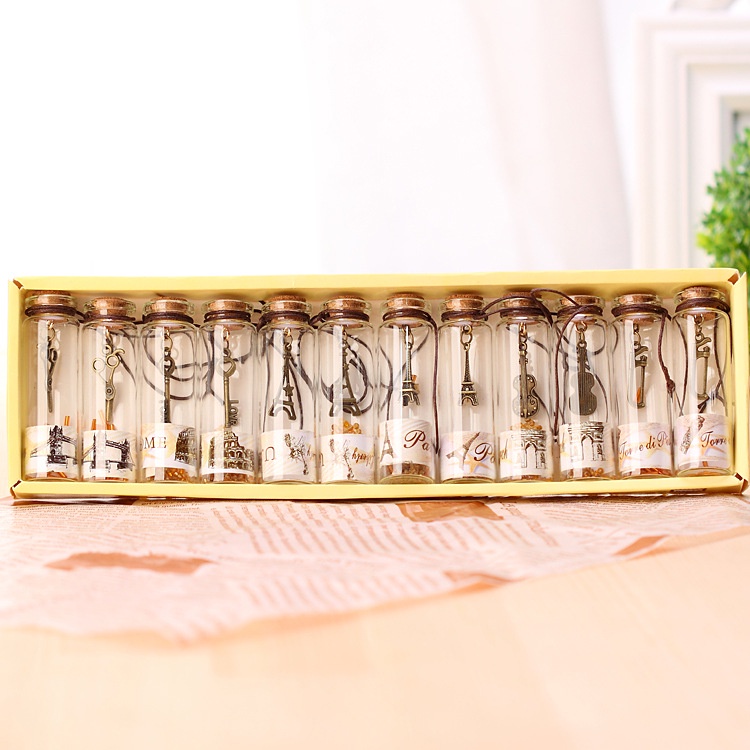 Lọ Thủy Tinh Trang Trí Nắp Gỗ Mini Nhỏ Điều Ước QT35