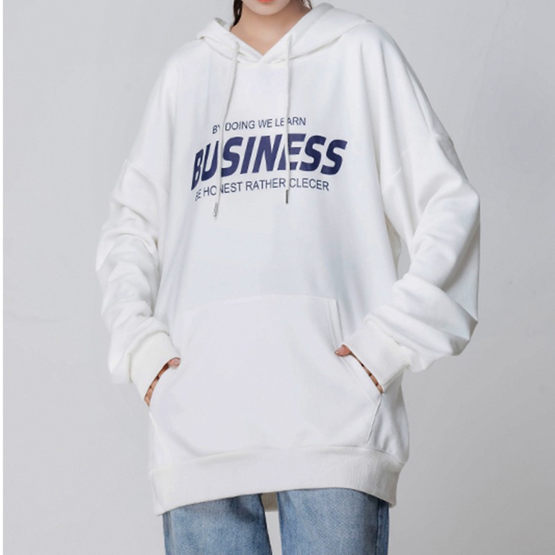 Áo hoodie cặp đôi nam nữ unisex local brand BUSINESS nỉ ngoại form rộng có mũ ulzzang hàn quốc cute zip chống nắng