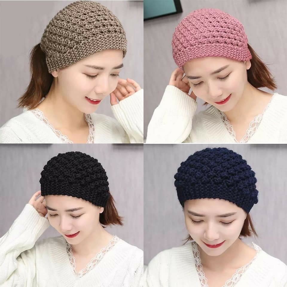 Mũ len nửa đầu - Băng đô turban len cho mùa đông cực cool