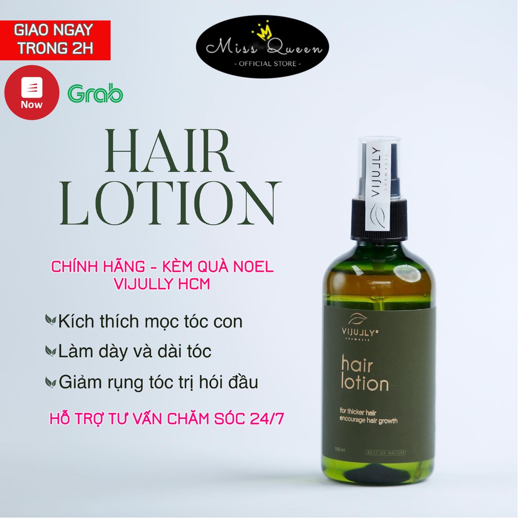 Tinh dầu dưỡng tóc bưởi Vijully kích mọc tóc, giảm rụng, làm dày tóc, hết bết, nhanh dài 100ml - TẶNG KÈM QUÀ XINH