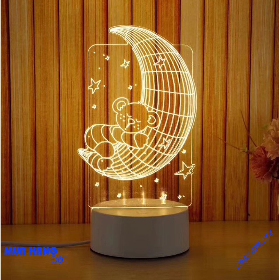 Đèn Ngủ  💡💡💡 Đèn LED 3D Matrix Ánh Sáng Sáng Tạo