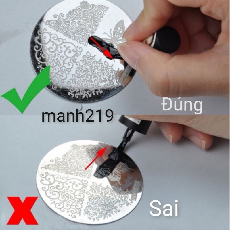 Con dấu silicon in hình nên móng tay - manh219